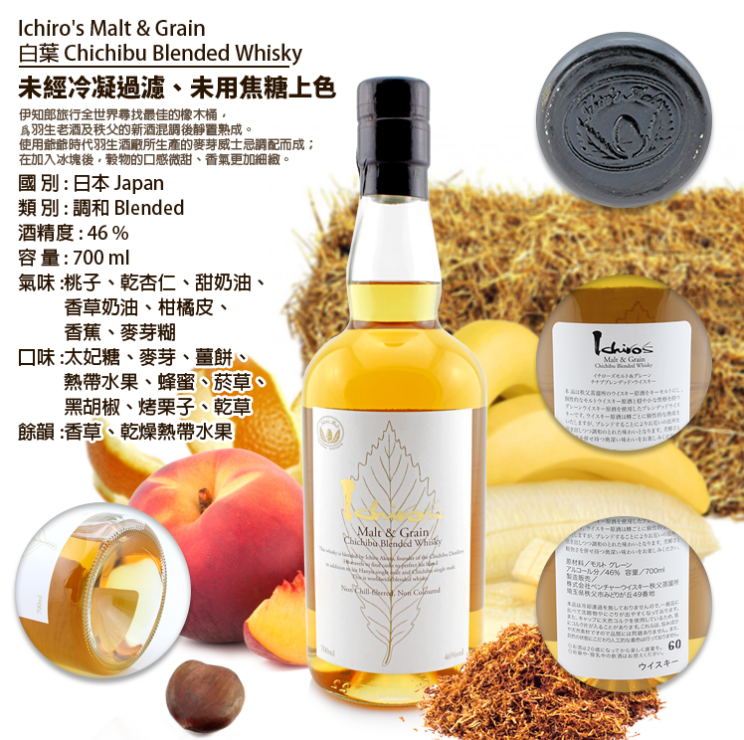 CHICHIBU Ichiro’s Malt & Grain Blended Whisky 秩父 白葉
